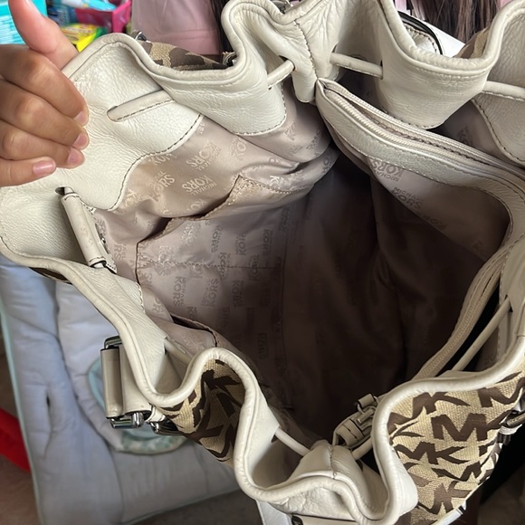 Mk Two Way Canvas and Leather Handbag/Crossbody - Picture 5 of 16